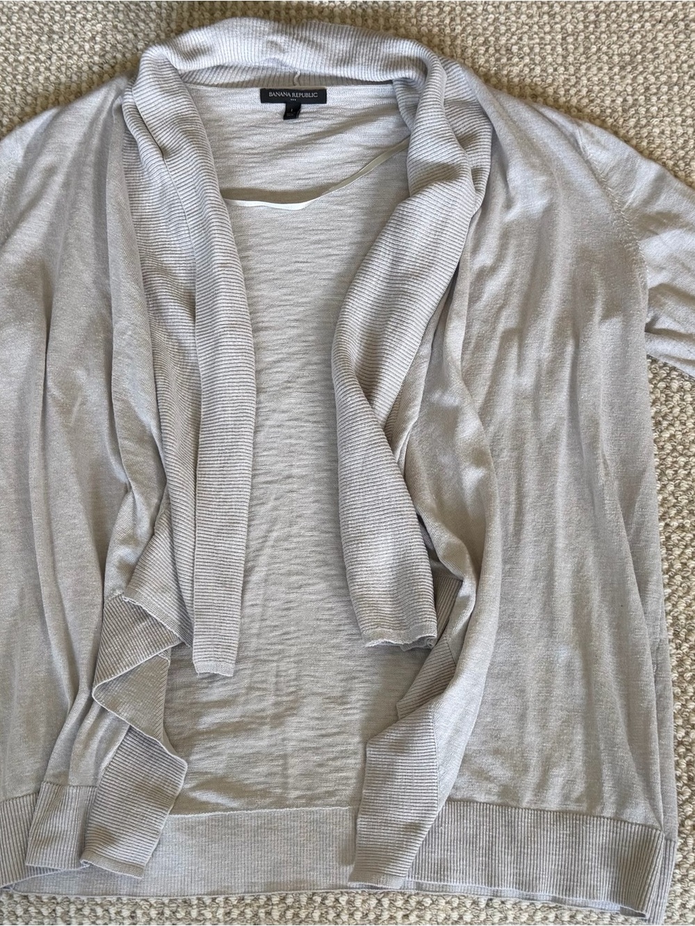 Banana Republic Women's Gray Open Front Cardigan - Size M